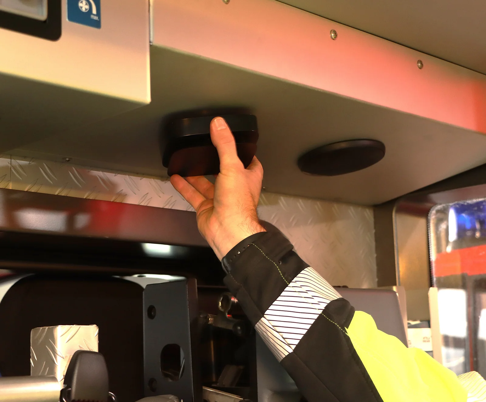 Rauchmelder in den Fahrzeugen